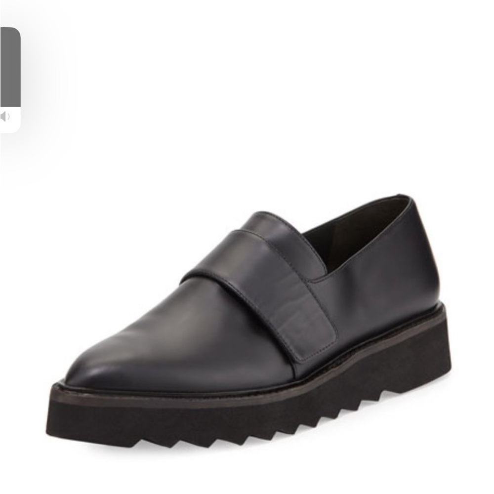 VINCE Women's Size 8 US Black Ames Leather
Creeper Loafers Platform Point Toe - Picture 5 of 13